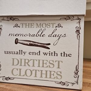 Decorative Laundry Box with Quote Set Of Three